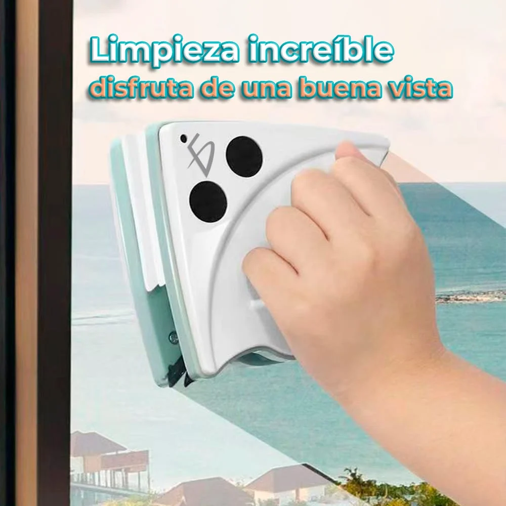 Paquete 2 limpiadores magnéticos doble cara para limpieza de ventanas…