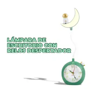 Reloj con lámpara de noche con forma de luna y astronauta, variedad d…