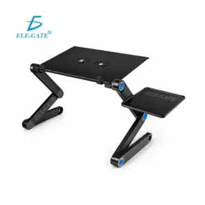 Mesa para laptop reclinable y ergonómica, 2 ventiladores y soporte pa…