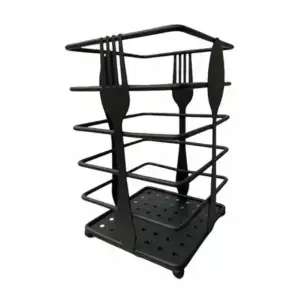 Porta cubiertos metálico cuadrado de 15cm / spoon rack ro-hp49047h