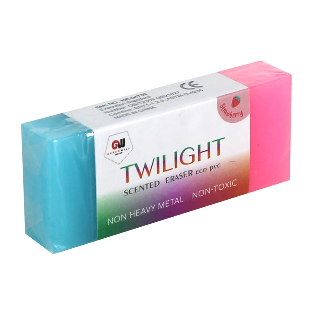1pza Mini borrador twilight bicolor con aroma, variedad de colores / bb-8-5