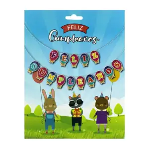 Banner - banderín de Feliz cumpleaños, 15 piezas, con moño y diseño d…