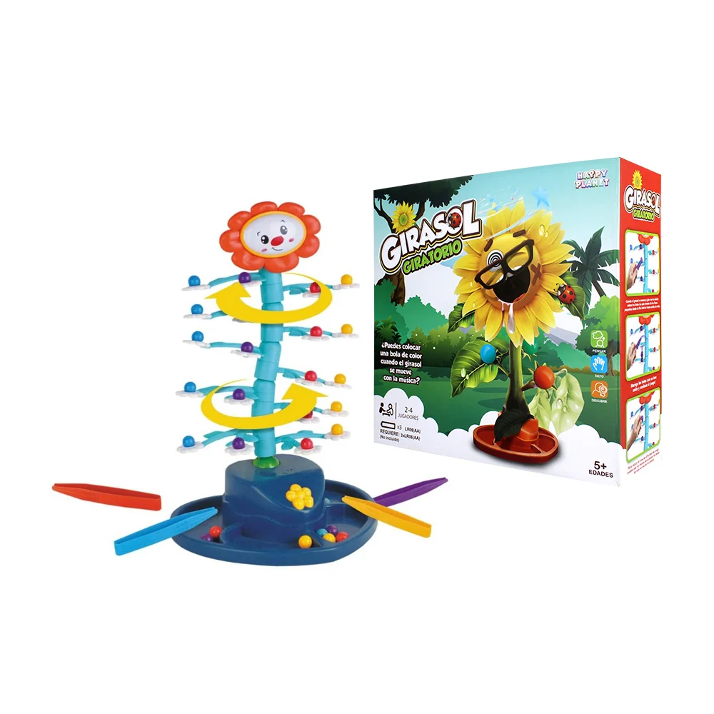 Juego de mesa girasol giratorio con accesorio para destreza / ht89079