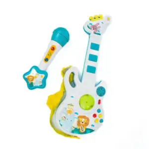 Guitarra musical infantil con sonido, micrófono y diseño de animales …