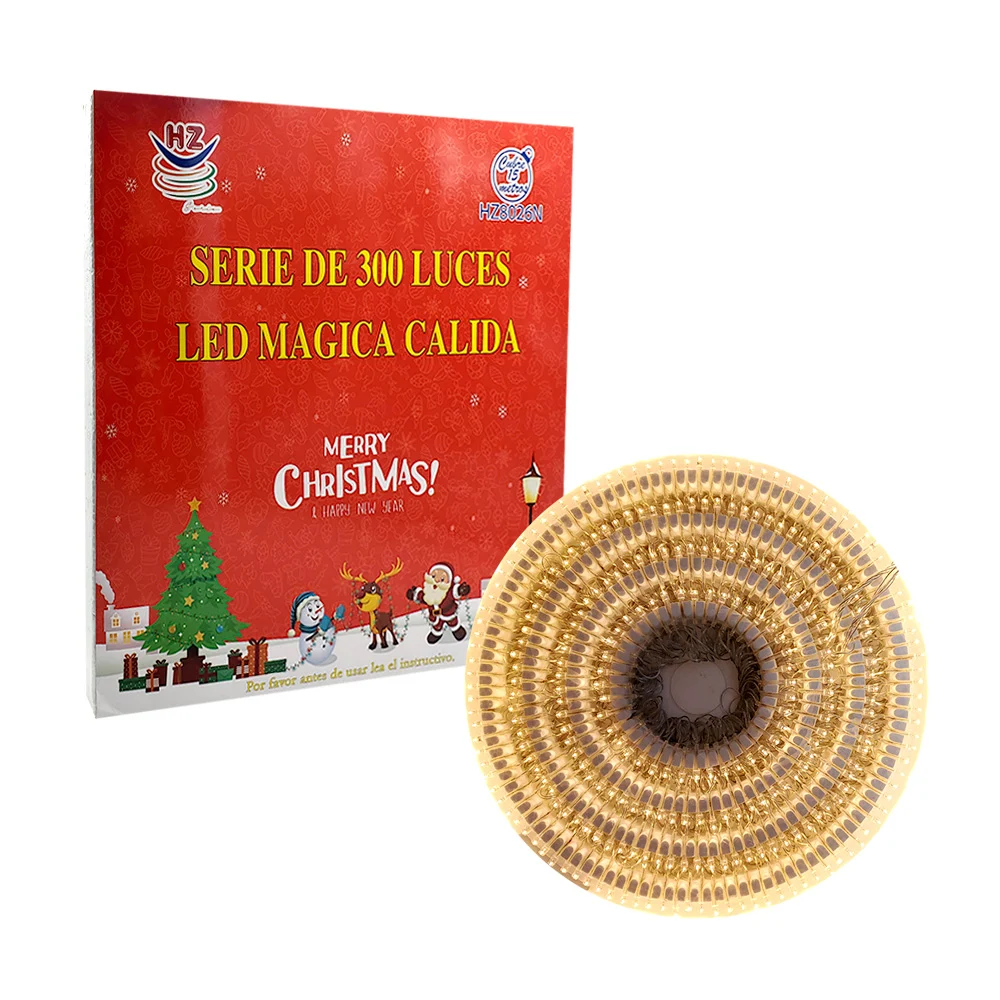 Serie led con 300 luces navideñas de 15 metros en tono cálida / hz802…