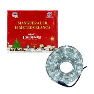 Manguera led de 10 metros en color blanca para decoración navideña / …