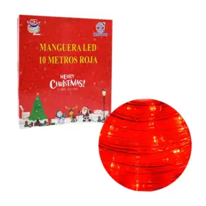 Manguera led de 10 metros en color roja para decoración navideña / hz…