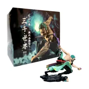 Figura coleccionable de roronoa zoro one piece con base y accesorios …