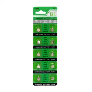Blíster 10 pilas alcalinas 1.55v, lr621w para reloj / idc-ag1