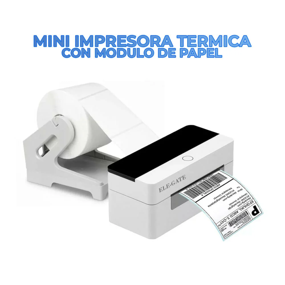Impresora térmica pequeña usb ele-gate con base dispensador de etique…