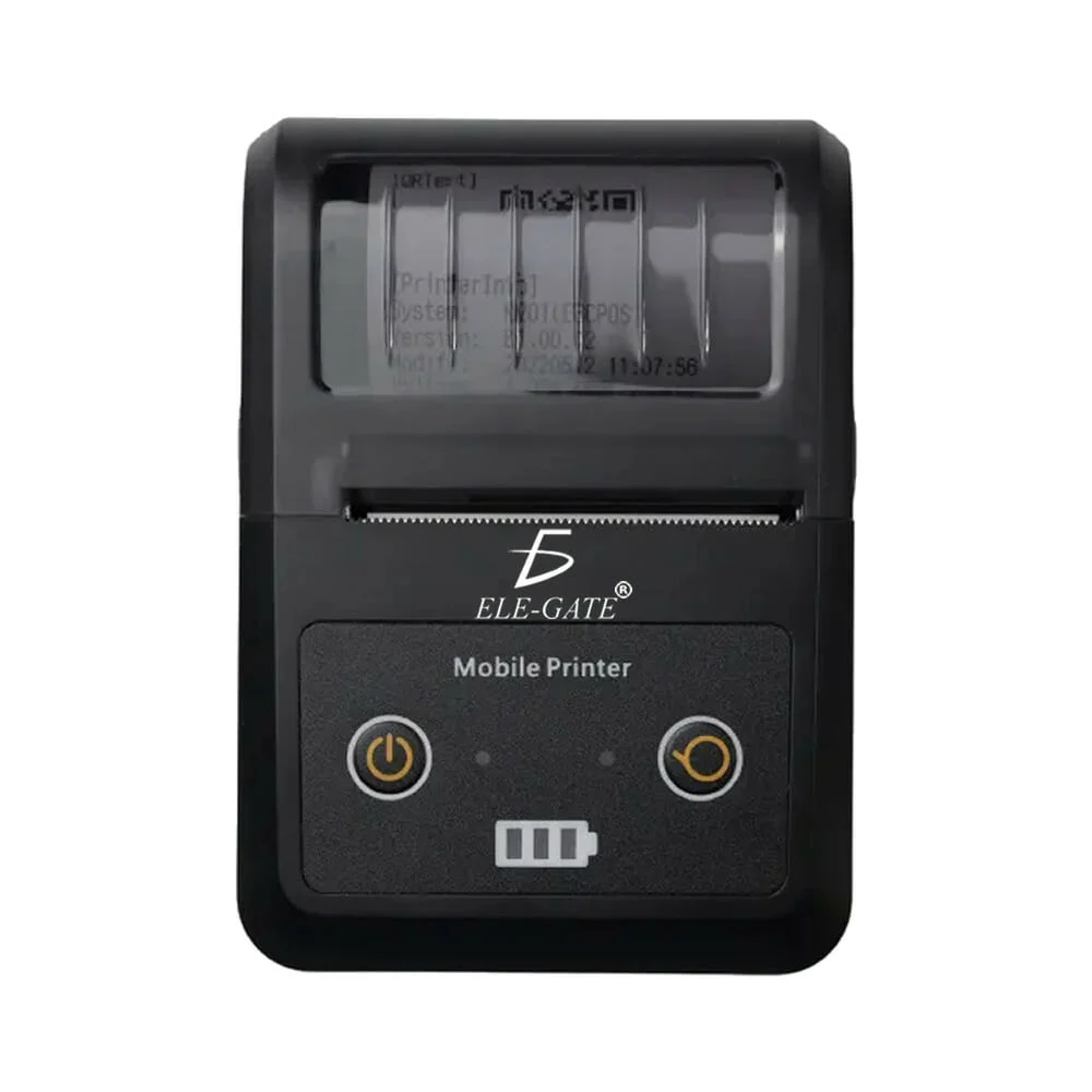 Mini impresora térmica portátil bluetooth recargable ele-gate para pa…