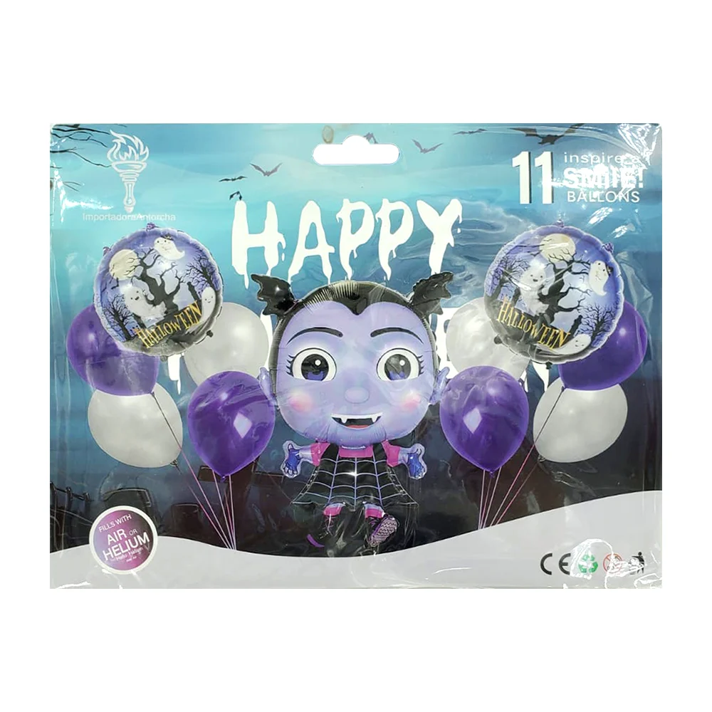 Set 11 globos con temática de halloween con diseño de vampirina / inn…