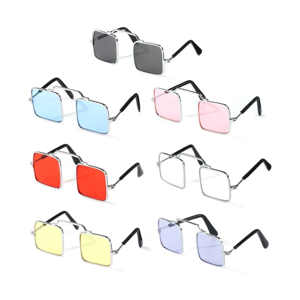 Lentes cuadrados pequeños para mascotas, variedad de colores / isoj21…