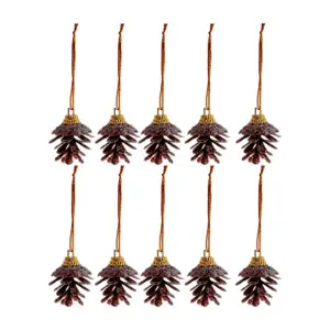 Paquete con 9 mini colgantes navideños en forma de piñitas / j3189