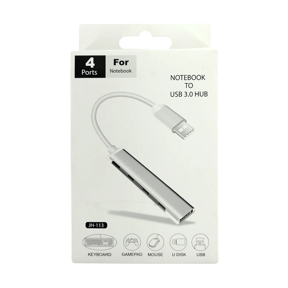Mini hub adaptador tipo usb de 4 puertos usb / jh-113