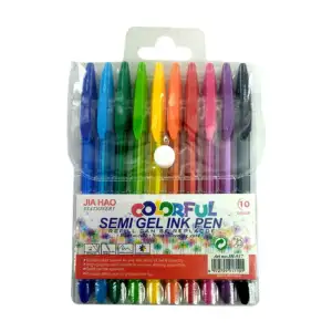 Blíster con 10 plumas / bolígrafos de gel multicolor colorful jia hao…