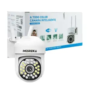 Cámara de vigilancia moreka con wifi, 2 antenas receptoras, protecció…