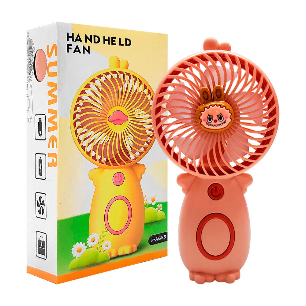 Ventilador de mano recargable con forma de pato y figuras-stickers de…