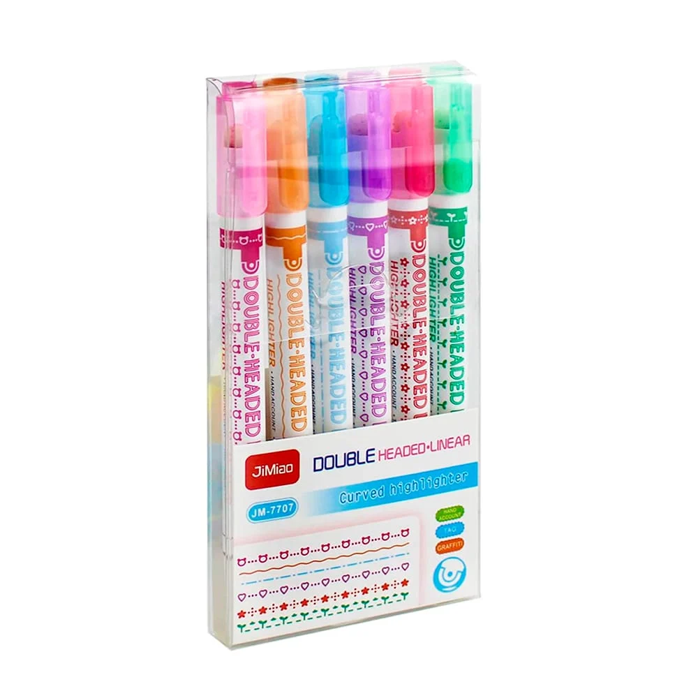 Paquete con 6 marcadores con sellos tipo rodillo, variedad de colores…
