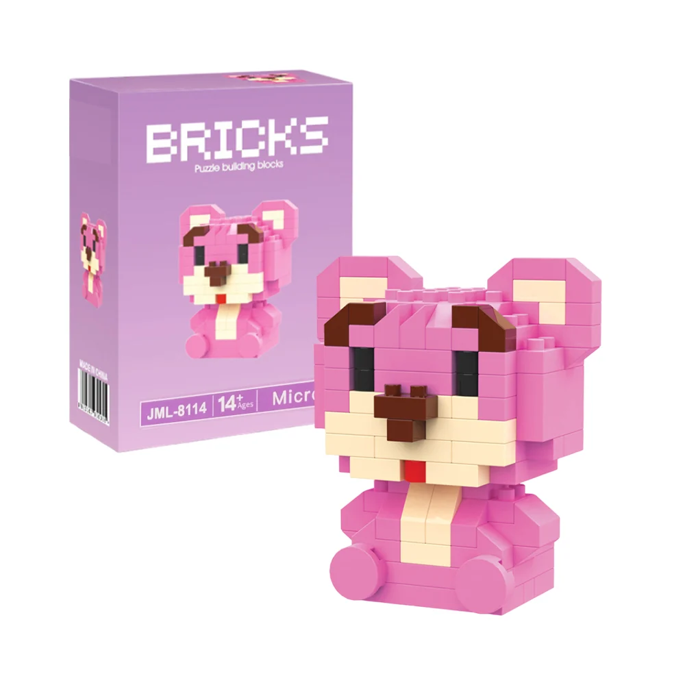 Figura de oso lotso didáctica armable con mini bloques de construcció…