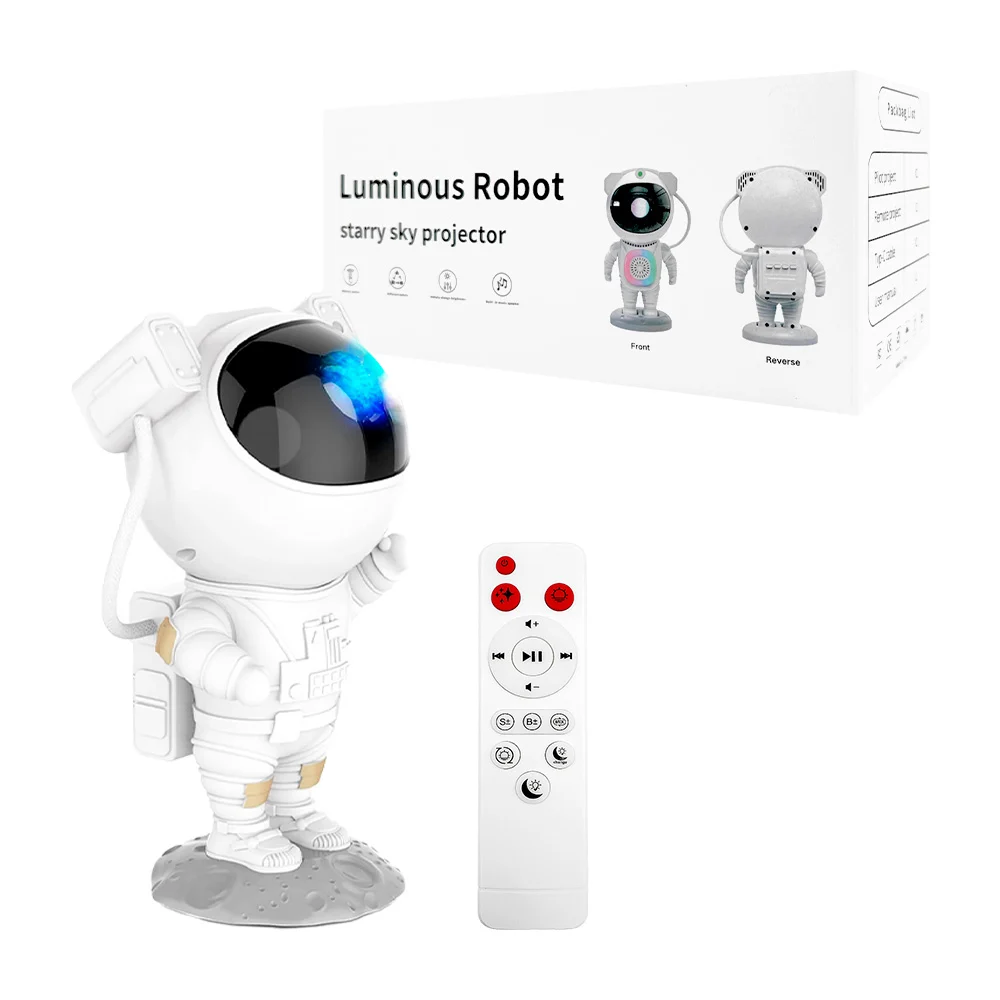 Proyector lámpara bocina bluetooth con forma de astronauta con base y…