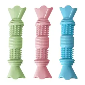 Juguete mordedera de hule en forma dulce con picos para mascota, vari…