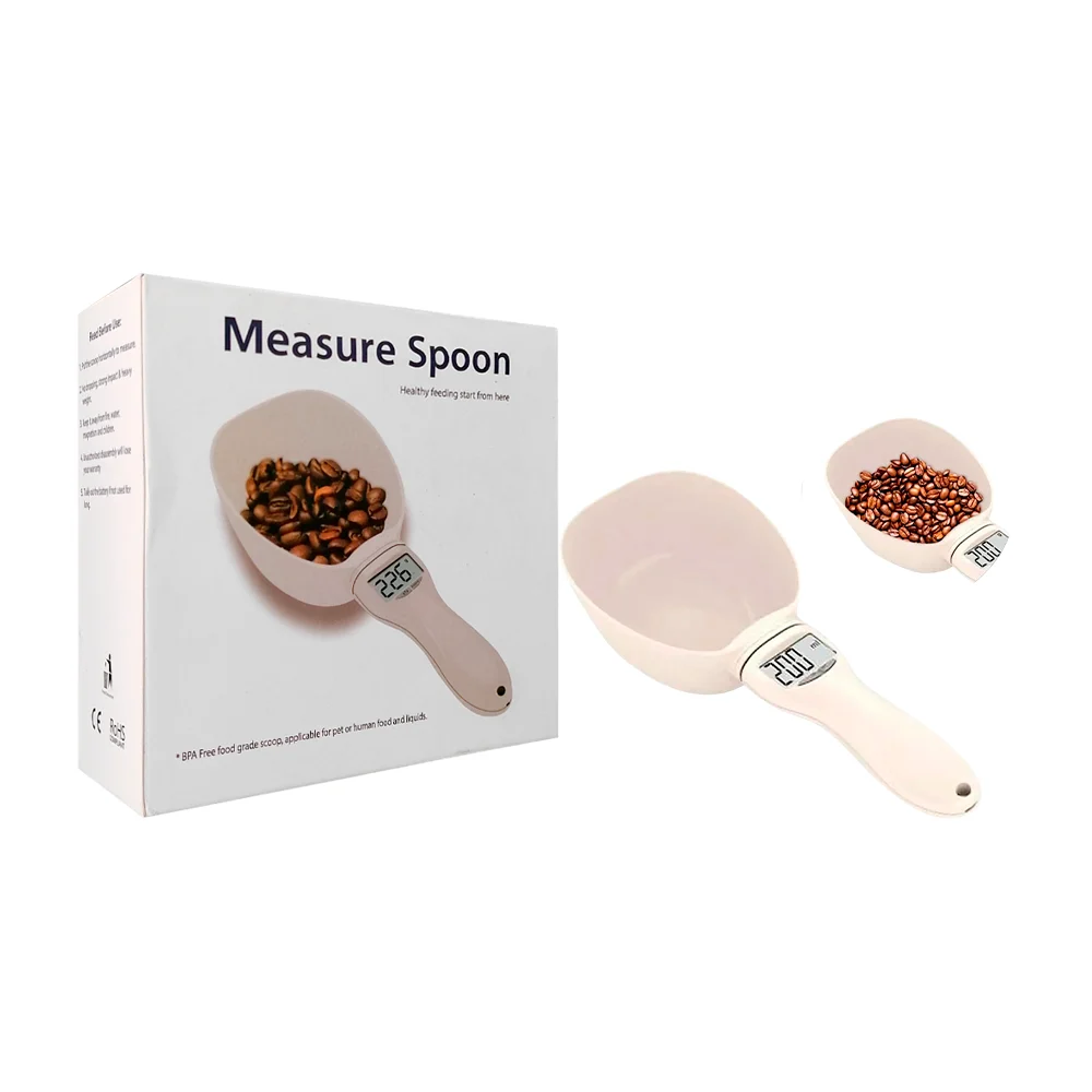 Cuenco cuchara medidora de alimento desmontable para mascota, con pan…