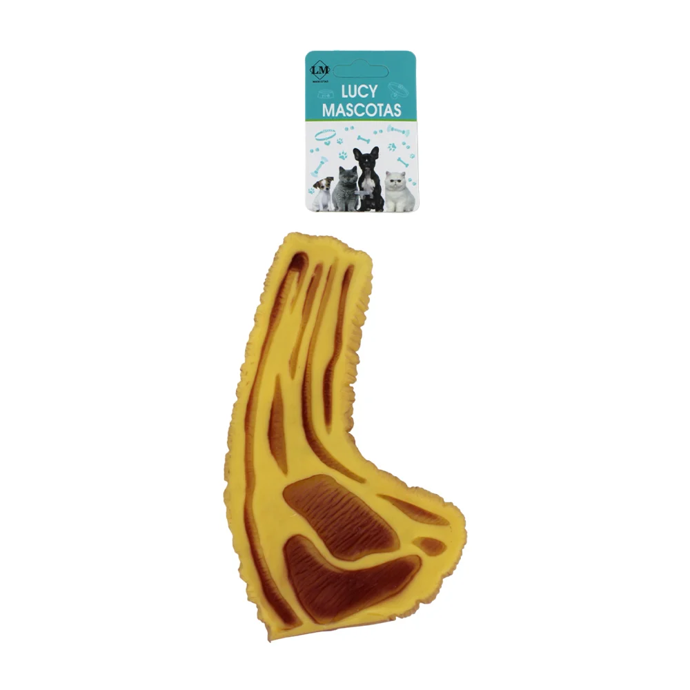 Juguete con sonido chifle chillón en forma de trozo de carne para mas…