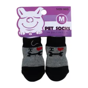 Paquete de 4 mini calcetines con goma antideslizante para mascotas, v…