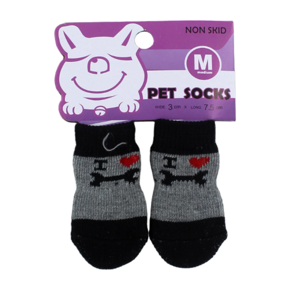Paquete de 4 mini calcetines con goma antideslizante para mascotas, v…