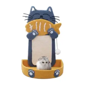 Rascador para gatos con cubierta afelpada con diseño de gatito, varie…