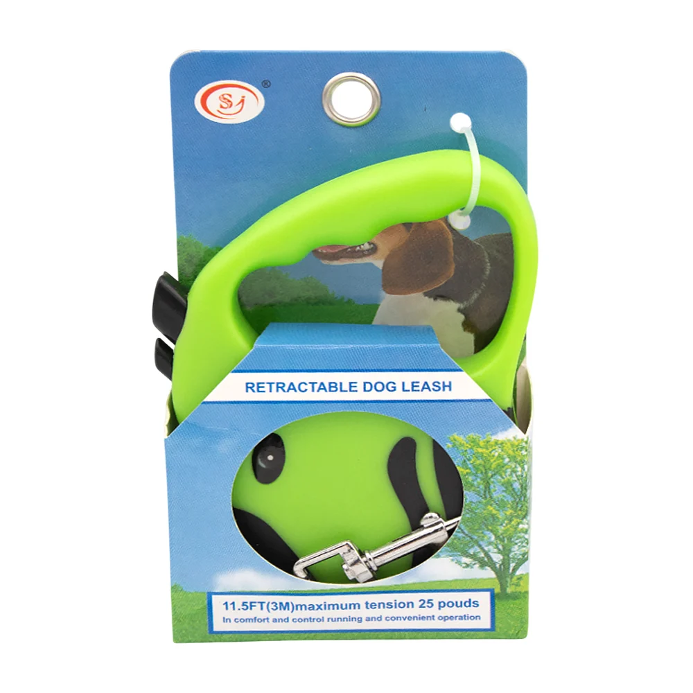 Correa retráctil para mascota, de 11.5ft / 3m de largo, diseño ergonó…