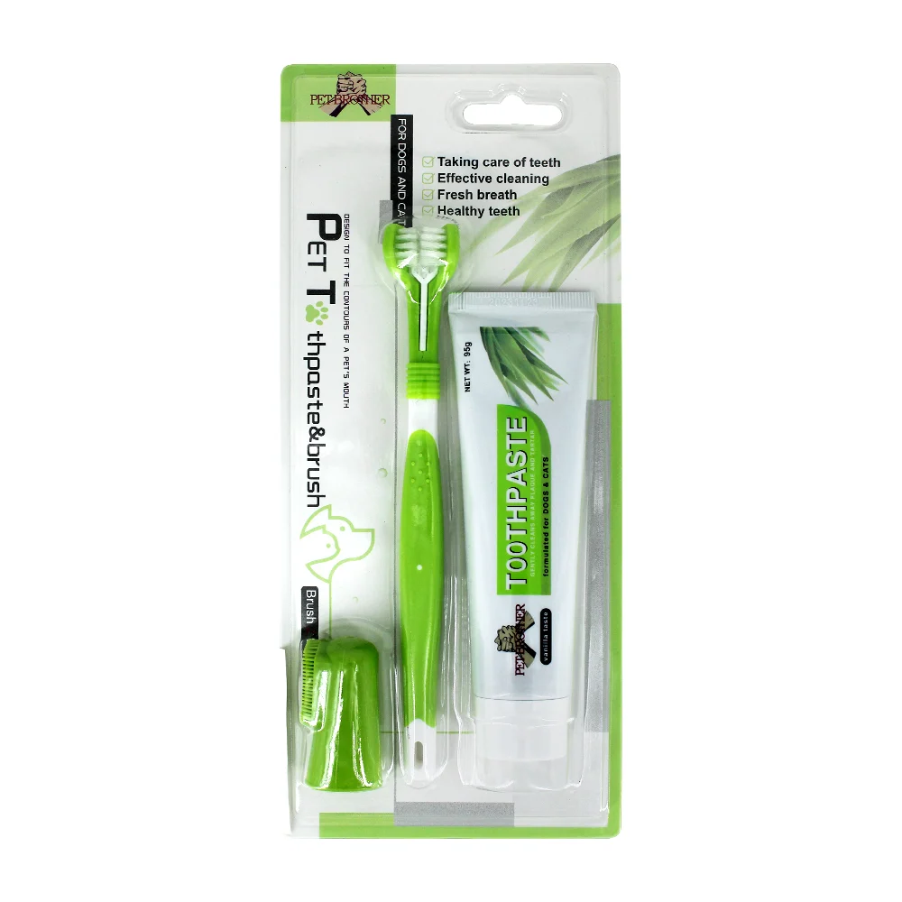 Kit de limpieza dental para mascotas con cepillo de dientes, cepillo …