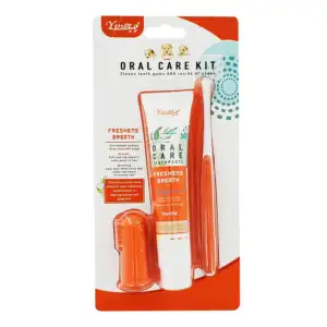 Kit de limpieza dental para mascotas con cepillo de dientes, cepillo …