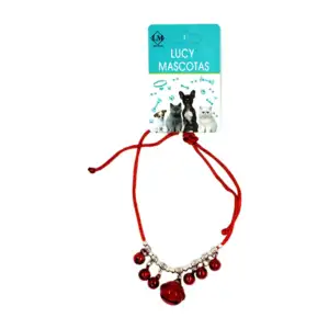 1pza Collar de listón cola de rata con 7 cascabeles para mascota / lu…