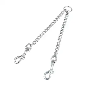 Correa cadena doble de hierro para mascotas, 27cm / lucy mascotas / j…