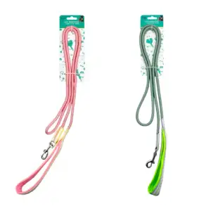 1pza Correa para mascotas estilo trenzada, con mango ergonómico y med…