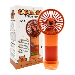 Ventilador de mano recargable con base soporte plano para celular, st…
