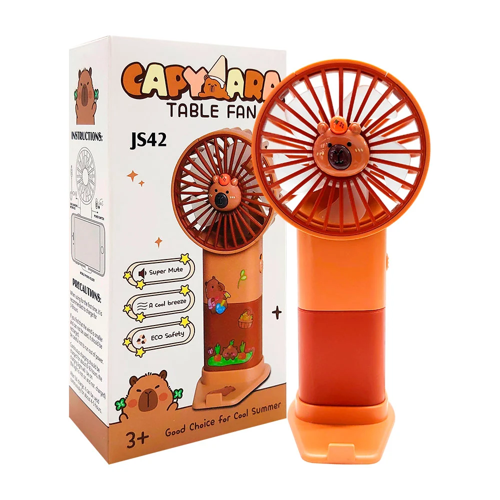 Ventilador de mano recargable con base soporte plano para celular, st…