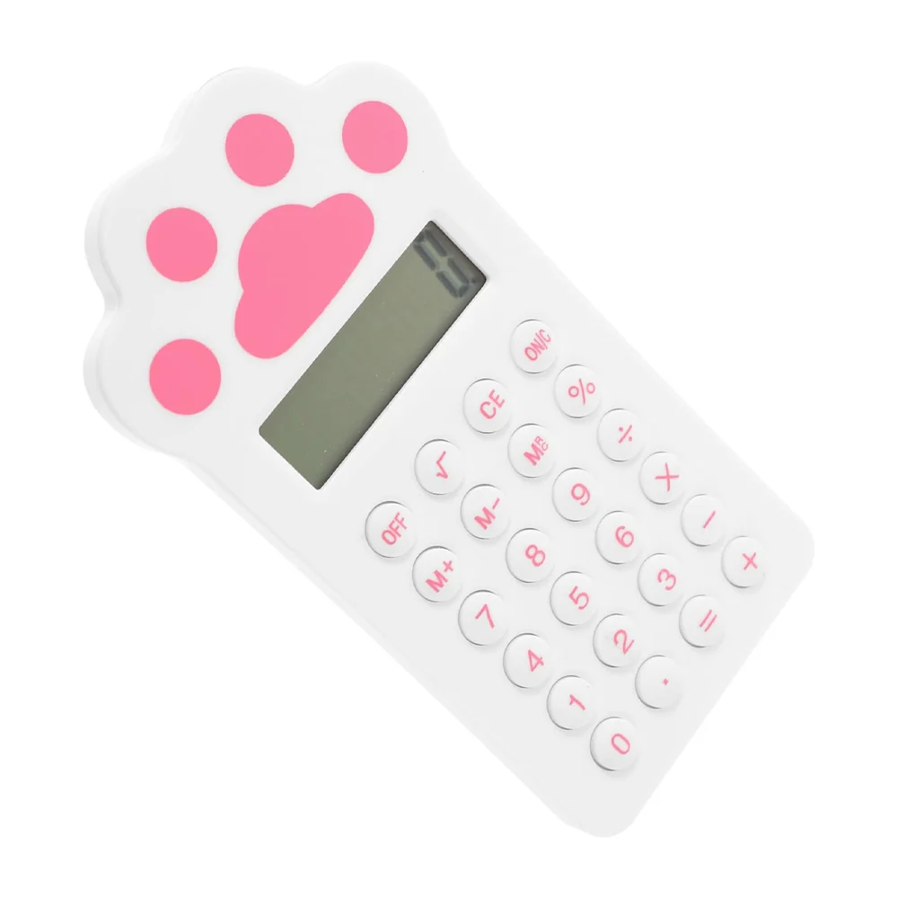 Calculadora electrónica con diseño de huellita de gato, variedad de c…