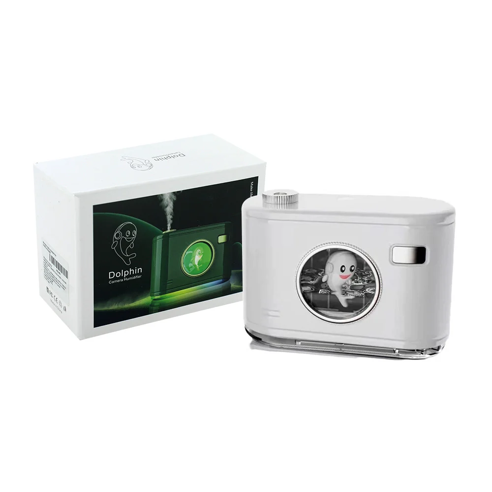 Humidificador con diseño de cámara con figura encapsulada de delfín, …