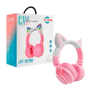 Diadema inalámbrica bluetooth yisen con diseño plegable, luces rgb y …