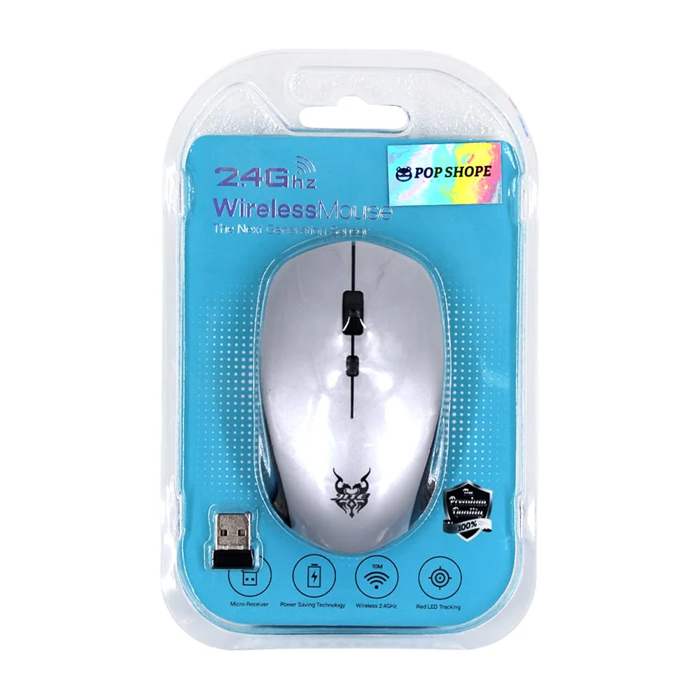 Mouse inalámbrico pop shope con micro receptor 2.4ghz, variedad de co…