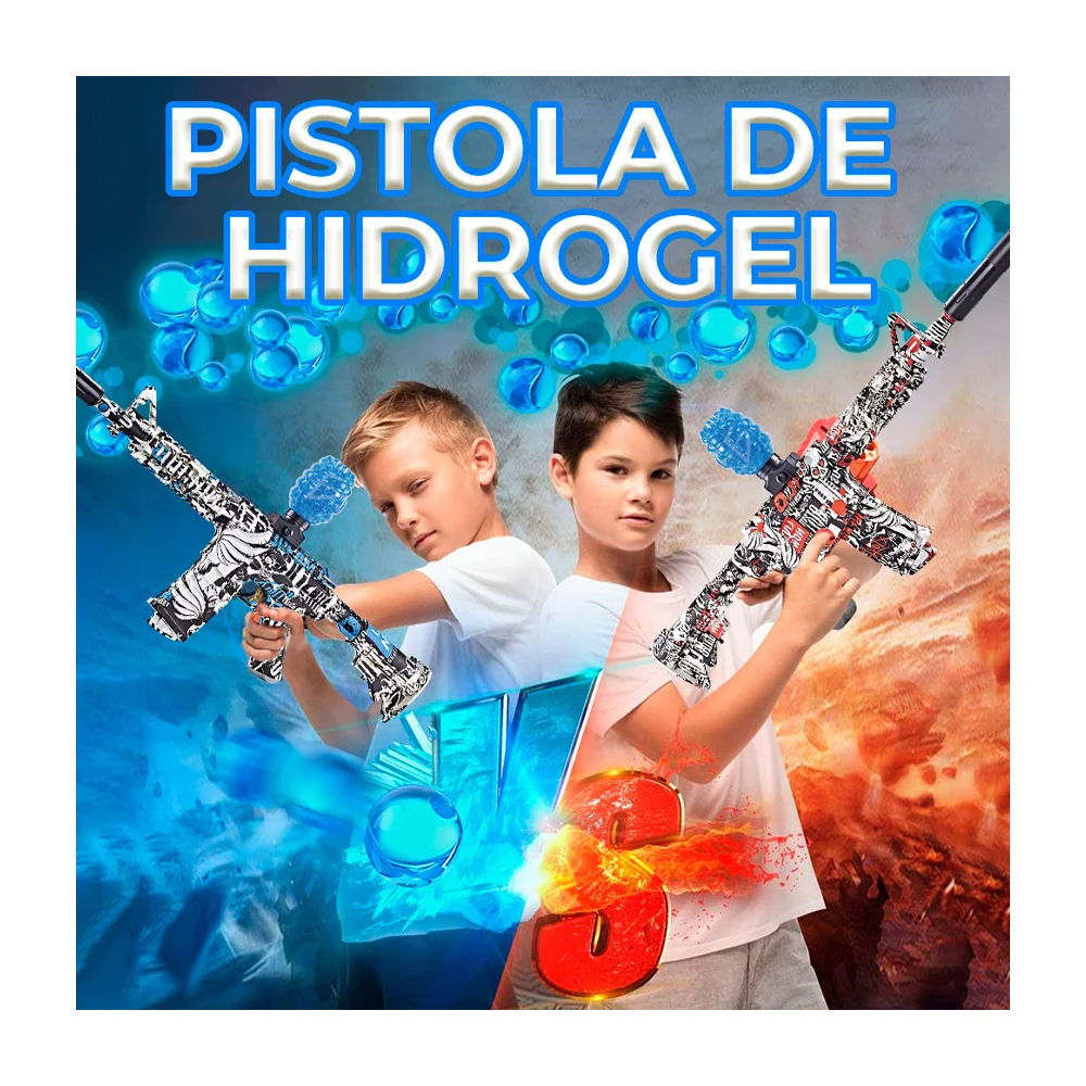 Pistola eléctrica lanza bolitas de hidrogel con diseño de graffiti + …