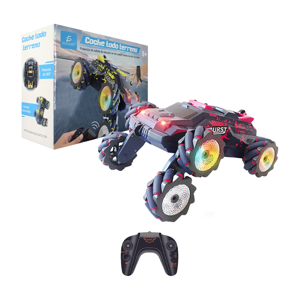 Carro radio control todo terreno con luces y sonidos, incluye solo co…