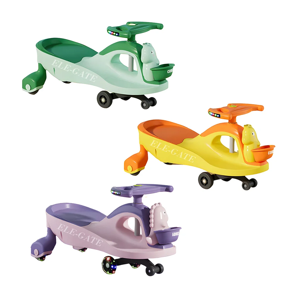 Carrito scooter con giro de 360° y diseño pequeño de dinosaurio + luz…