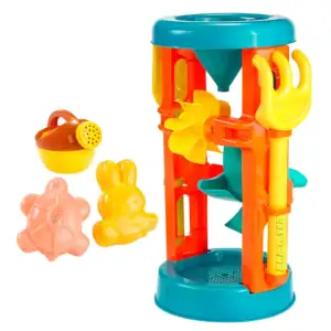 Set de playa con 2 palas, regadera, 2 moldes y torre de rueda para ar…