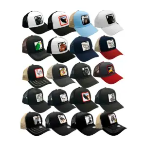 Gorra cachucha de visera semicurva con malla transpirable, color liso…