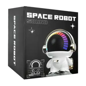 Bocina inalámbrica bluetooth portátil en forma de astronauta y luz rg…