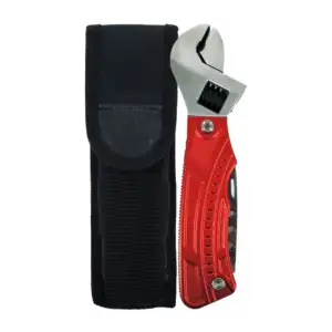 Llave perico ajustable con multiherramienta 5 en 1 + funda18cm / k9006